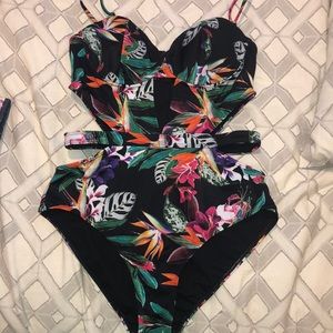 L.A. Hearts Cutout One Piece Bathing Suit